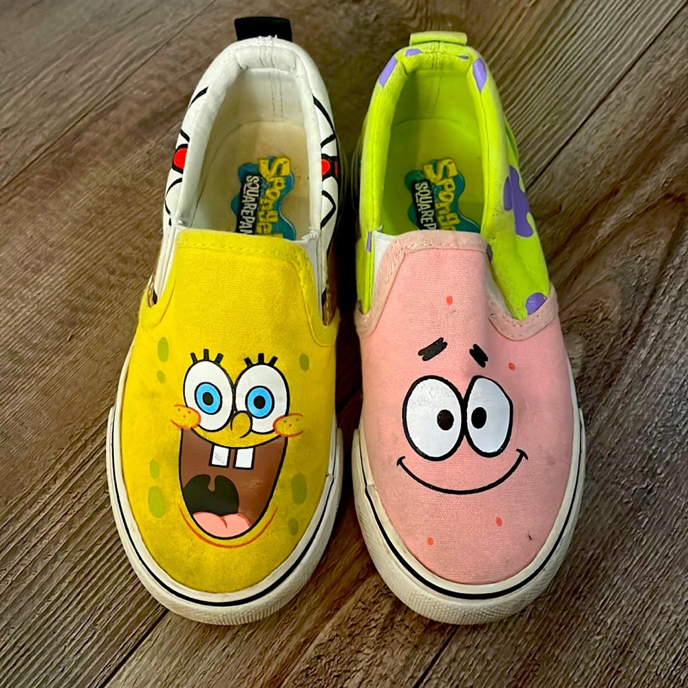 SPONGEBOB AND PATRICK SLIP ONS